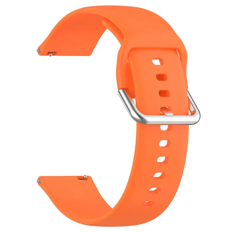 For Xplora X6 Play Silicone Sport Bands 20mm Replacement Watch Strap with Silver Buckle, Size: S - Orange
