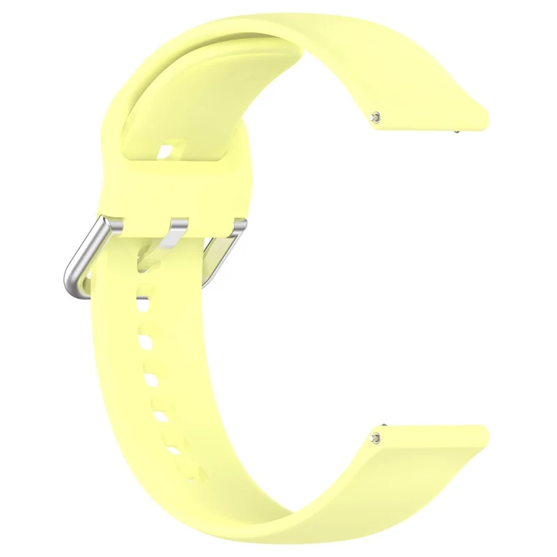 For Xplora X6 Play Silicone Sport Bands 20mm Replacement Watch Strap with Silver Buckle, Size: S - Yellow