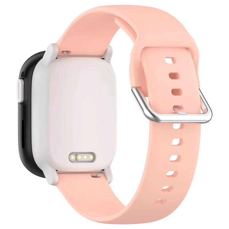For Xplora X6 Play Silicone Sport Bands 20mm Replacement Watch Strap with Silver Buckle, Size: S - Light Pink