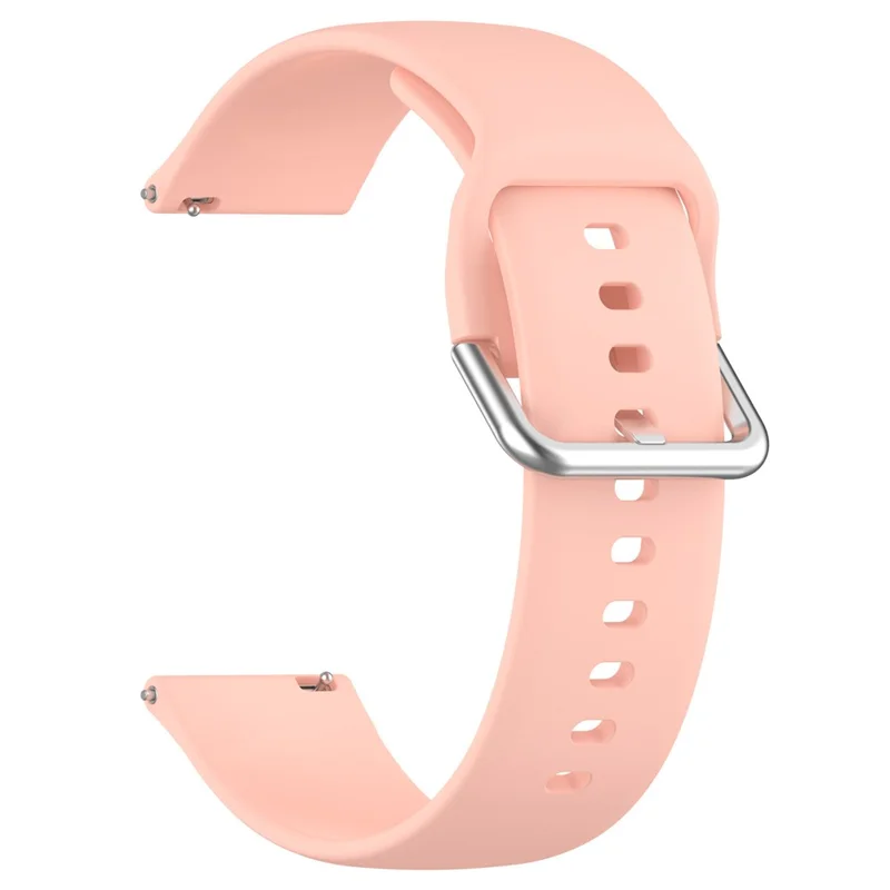For Xplora X6 Play Silicone Sport Bands 20mm Replacement Watch Strap with Silver Buckle, Size: S - Light Pink