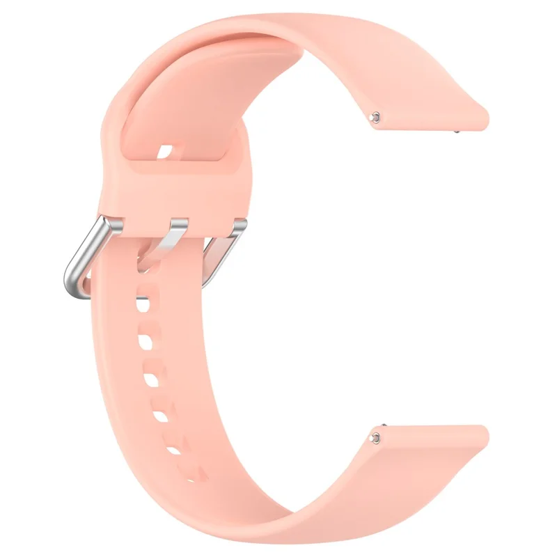 For Xplora X6 Play Silicone Sport Bands 20mm Replacement Watch Strap with Silver Buckle, Size: S - Light Pink