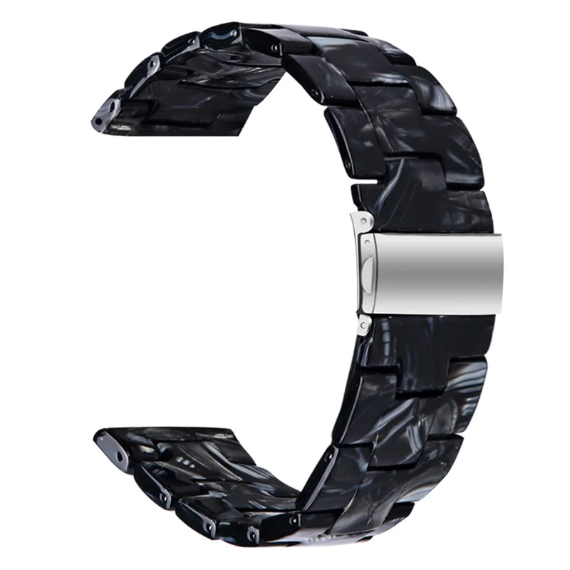 For Misfit Vapor Resin Watch Strap Replacement Waterproof Watch Band - Glitter Black