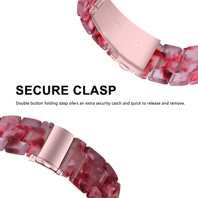 For Misfit Vapor Resin Watch Strap Replacement Waterproof Watch Band - Deep Pink