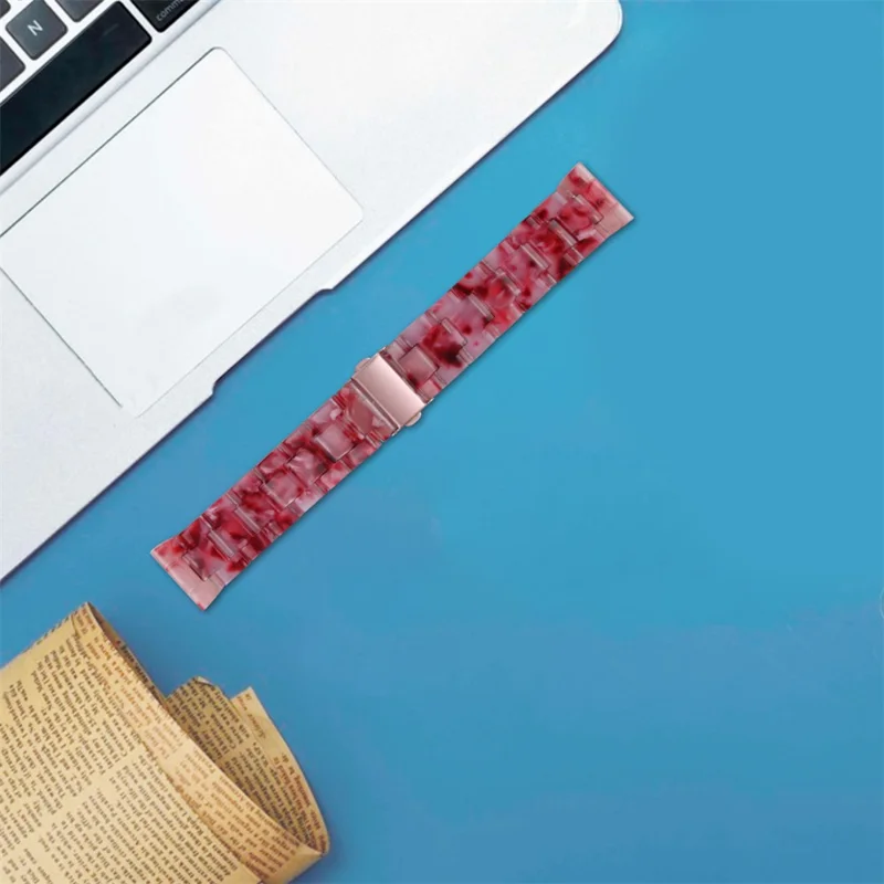 For Misfit Vapor Resin Watch Strap Replacement Waterproof Watch Band - Deep Pink