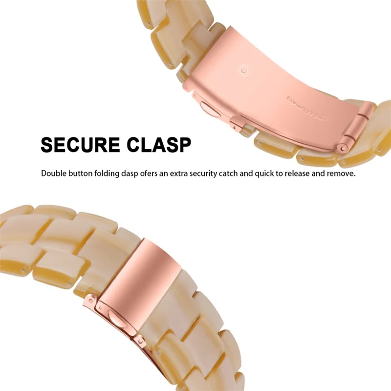For Misfit Vapor Resin Watch Strap Replacement Waterproof Watch Band - Ivory