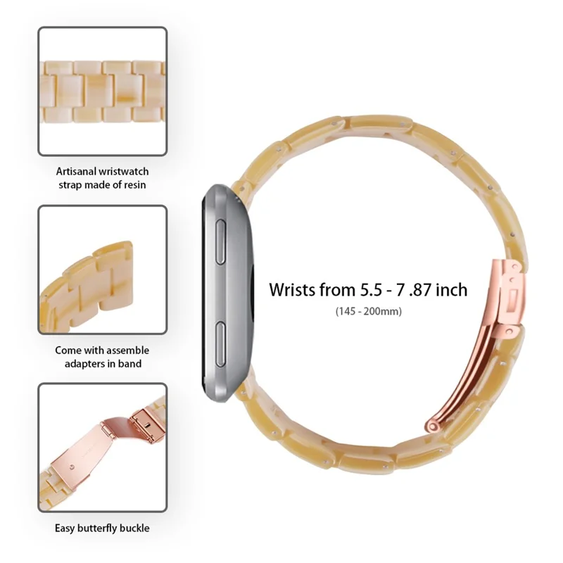 For Misfit Vapor Resin Watch Strap Replacement Waterproof Watch Band - Ivory