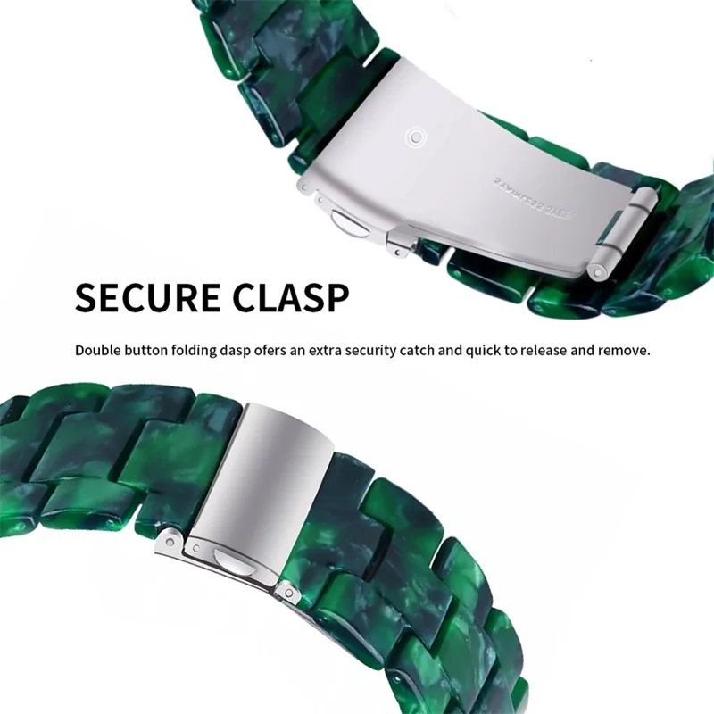 For Misfit Vapor Resin Watch Strap Replacement Waterproof Watch Band - Matte Green