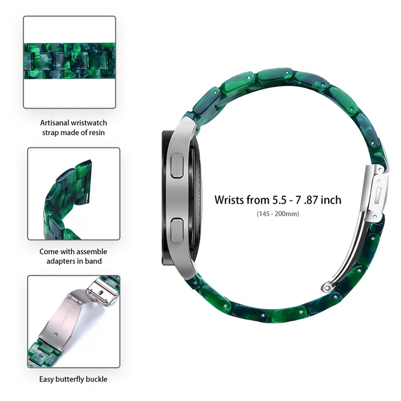 For Misfit Vapor Resin Watch Strap Replacement Waterproof Watch Band - Matte Green