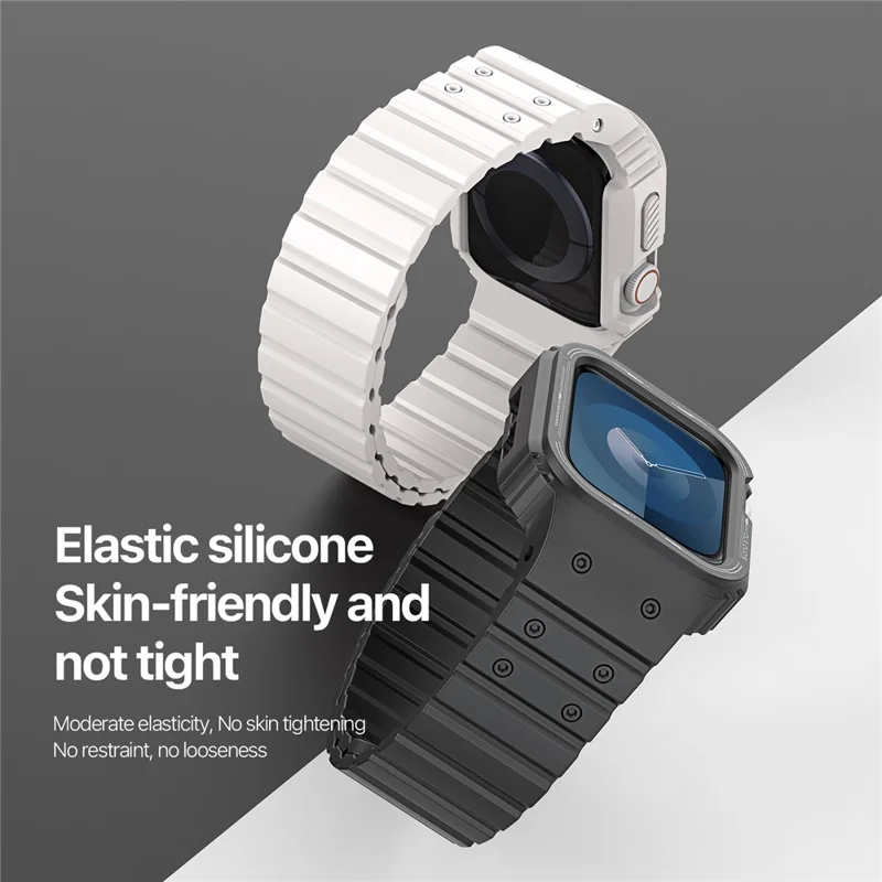 DUX DUCIS OA Series Band für Apple Watch Series 9 8 7 41mm / SE (2023) SE (2022) SE 6 5 4 40mm / 3 2 1 38mm Uhr-Armband mit Hülle - Schwarz