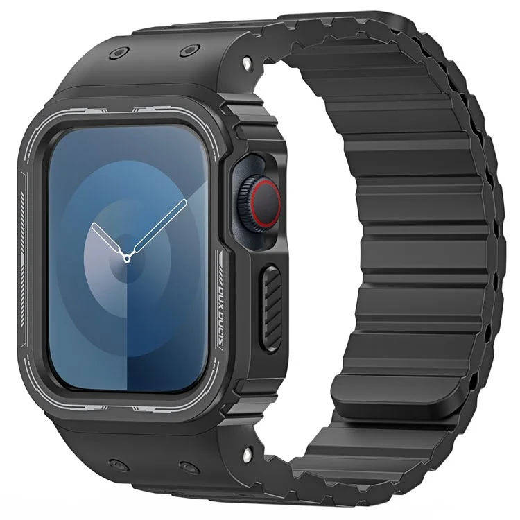 DUX DUCIS OA-Serie für Apple Watch 9 8 7 45mm / SE (2023) SE (2022) SE 6 5 4 44mm / 3 2 1 42mm Watchband mit Gehäuse - Schwarz