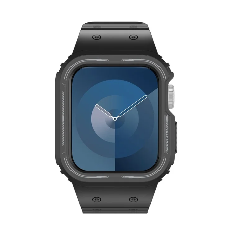 DUX DUCIS OA-Serie für Apple Watch 9 8 7 45mm / SE (2023) SE (2022) SE 6 5 4 44mm / 3 2 1 42mm Watchband mit Gehäuse - Schwarz