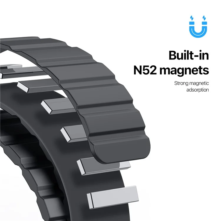 DUX DUCIS OA-Serie für Apple Watch 9 8 7 45mm / SE (2023) SE (2022) SE 6 5 4 44mm / 3 2 1 42mm Watchband mit Gehäuse - Schwarz