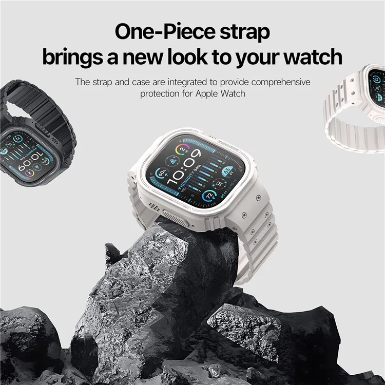 DUX DUCIS Série OA Bracelet monobloc pour Apple Watch Ultra / Ultra 2 de 49 mm avec boîtier - Étoile filante 