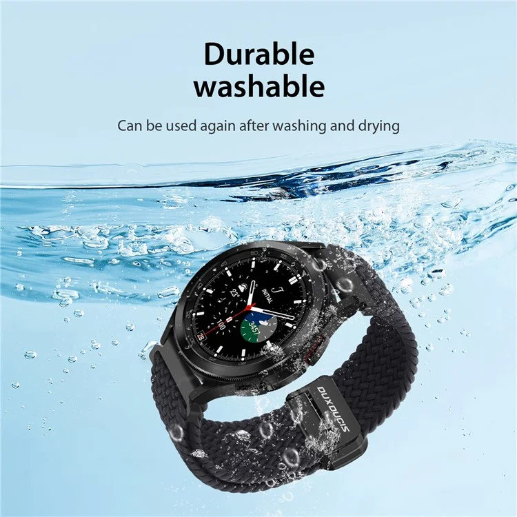 Dux Ducis Mixture Pro Series Socle Tissée en Nylon Pour Samsung Galaxy Watch3 45 mm / Huawei Watch Ultimate Magnetic Backle 20 mm Watch Band - Minuit