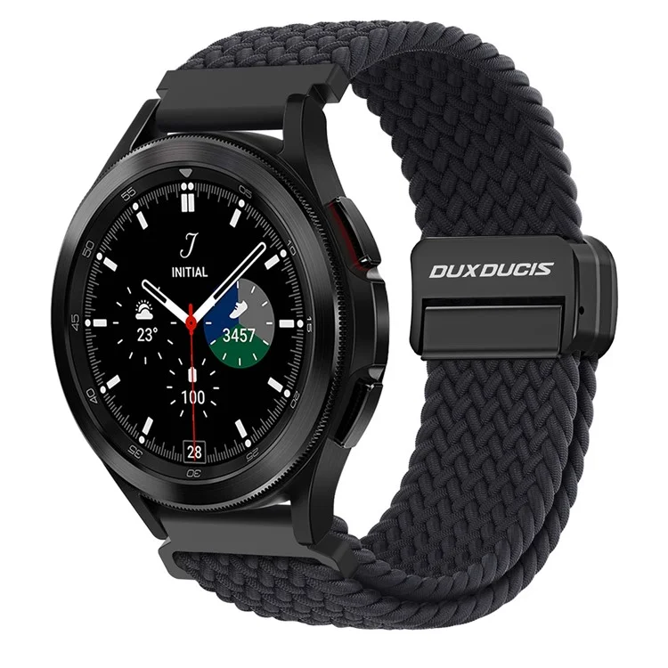 DUX DUCIS Mixture Pro Series Nylon Woven Strap for Samsung Galaxy Watch3 45mm / Huawei Watch Ultimate Magnetic Buckle 22mm Watchband - Midnight