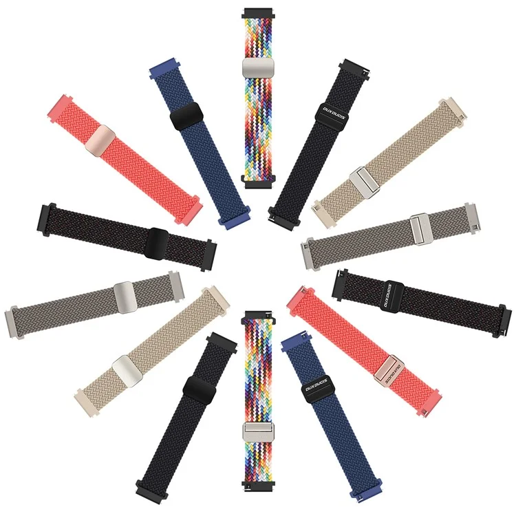 DUX DUCIS Mixture Pro Series Nylon Woven Strap for Samsung Galaxy Watch3 45mm / Huawei Watch Ultimate Magnetic Buckle 22mm Watchband - Mezzanotte