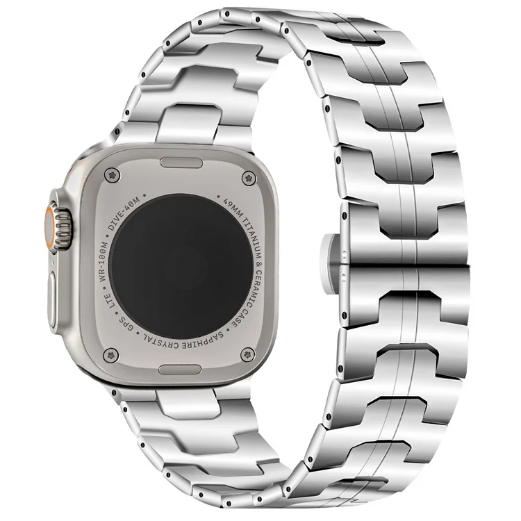 Stainless Steel Watch Band for Apple Watch Series 10 42mm / 9 8 7 41mm / SE (2023) SE (2022) SE 6 5 4 40mm / 3 2 1 38mm Watch Strap - Silver