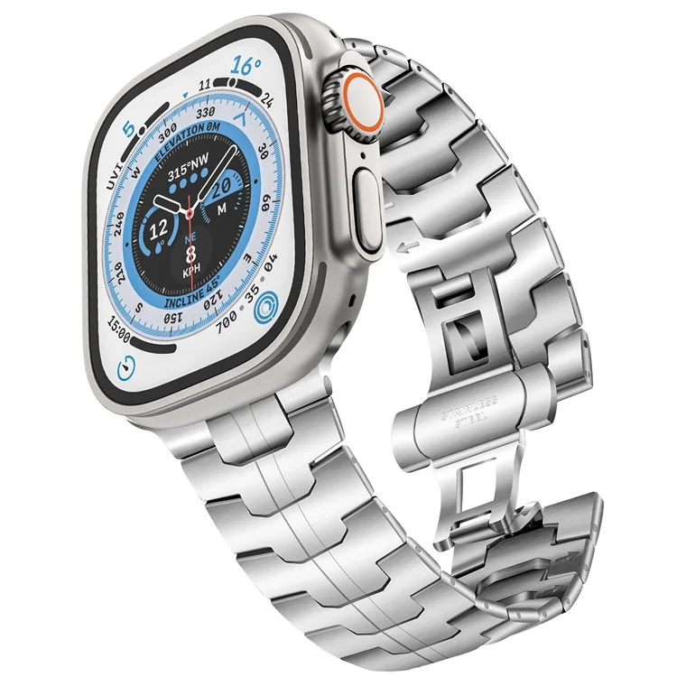 Stainless Steel Watch Band for Apple Watch Series 10 42mm / 9 8 7 41mm / SE (2023) SE (2022) SE 6 5 4 40mm / 3 2 1 38mm Watch Strap - Silver