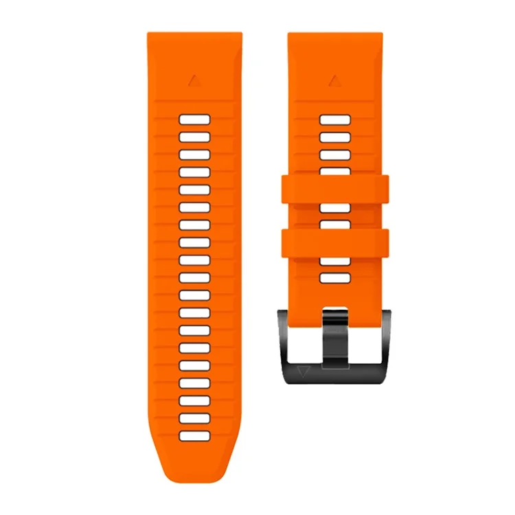Para Garmin Fenix 7X Pro/Fenix 7X Correa de reloj deportivo de dos colores de silicona transpirable - Naranja+Negro