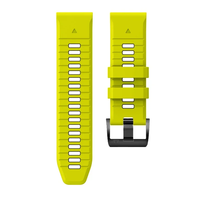 Pour Garmin Fenix 7 Pro / Bracelets de montre en silicone Fenix 7 Dual-Color de remplacement - Vert citron+Noir