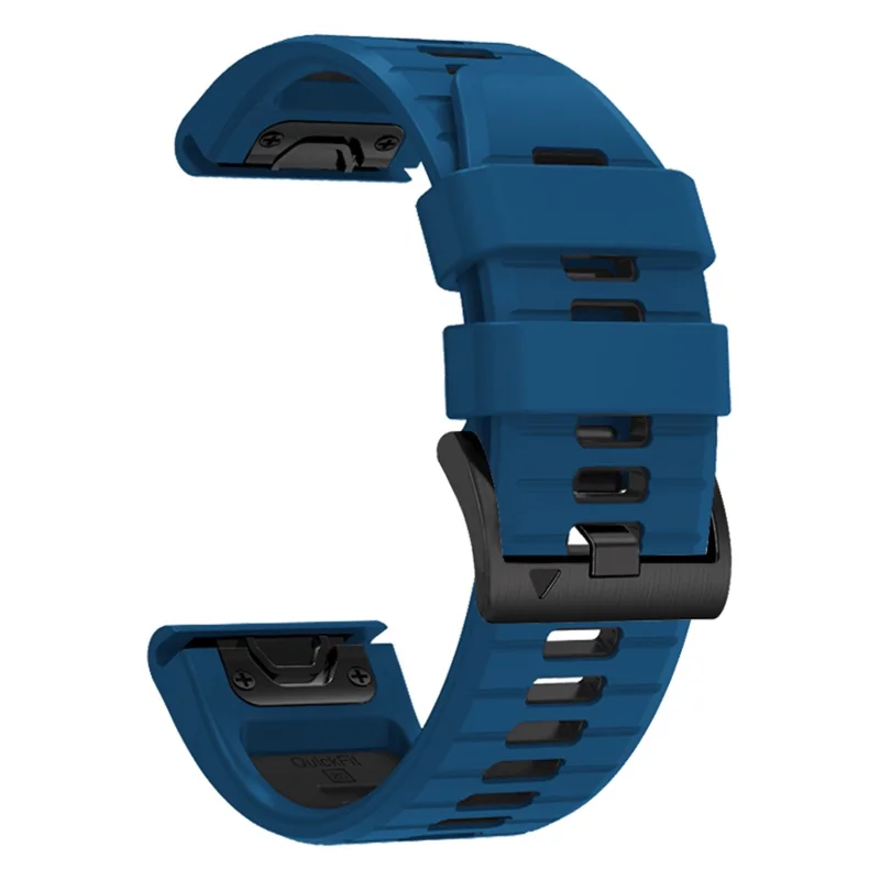 For Garmin Fenix 7 Pro / Fenix 7 Silicone Watch Bands Dual-Color Replacement Strap - Sapphire+Black
