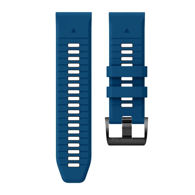 For Garmin Fenix 7 Pro / Fenix 7 Silicone Watch Bands Dual-Color Replacement Strap - Sapphire+Black