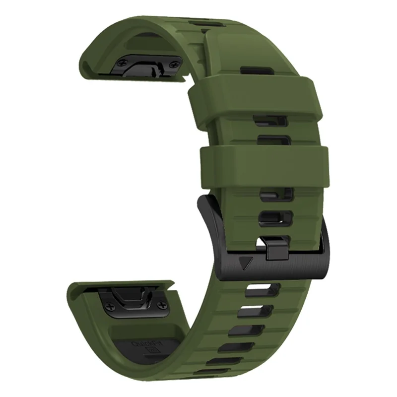 For Garmin Fenix 7 Pro / Fenix 7 Silicone Watch Bands Dual-Color Replacement Strap - Army Green+Black
