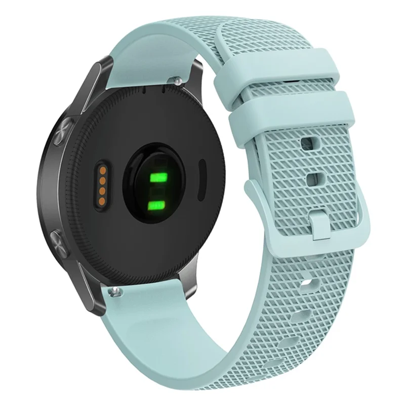 For Samsung Gear S3 / Huami Amazfit Pace Silicone Watch Band Plaid Pattern 22mm Straps - Light Green