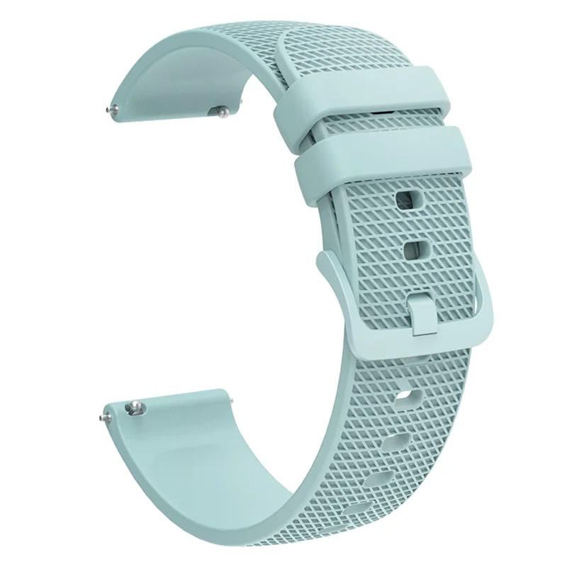 For Samsung Gear S3 / Huami Amazfit Pace Silicone Watch Band Plaid Pattern 22mm Straps - Light Green