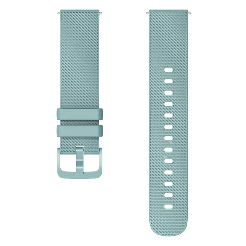 For Samsung Gear S3 / Huami Amazfit Pace Silicone Watch Band Plaid Pattern 22mm Straps - Light Green