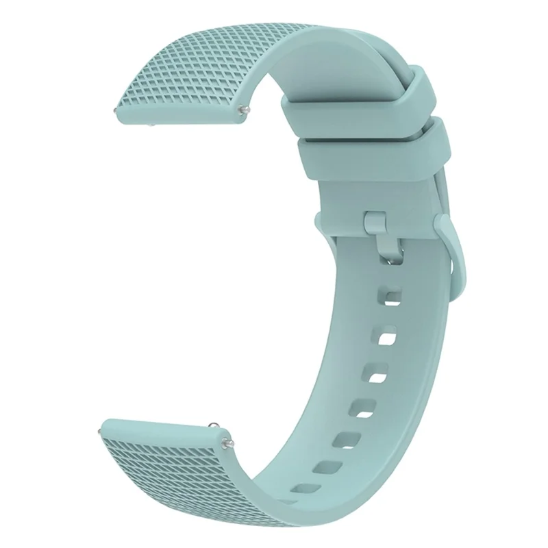 For Samsung Gear S3 / Huami Amazfit Pace Silicone Watch Band Plaid Pattern 22mm Straps - Light Green
