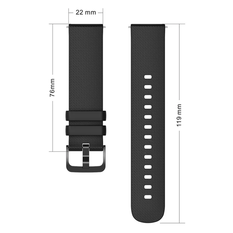 For Samsung Gear S3 / Huami Amazfit Pace Silicone Watch Band Plaid Pattern 22mm Straps - Red