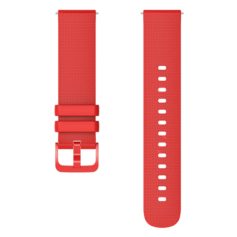 Para Garmin Venu 3S / Forerunner 265S Pulseira do Relógio 18mm Padrão Xadrez Silicone - Vermelho