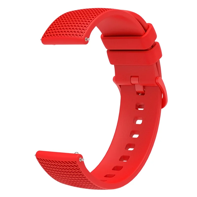 Para Garmin Venu 3S / Forerunner 265S Pulseira do Relógio 18mm Padrão Xadrez Silicone - Vermelho