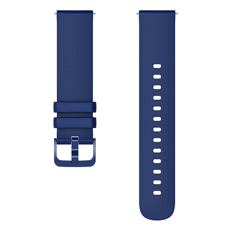 For Garmin Vivomove 3 / GarminMove 3 Silicone Watch Strap 20mm Plaid Pattern Sport Bands - Navy Blue