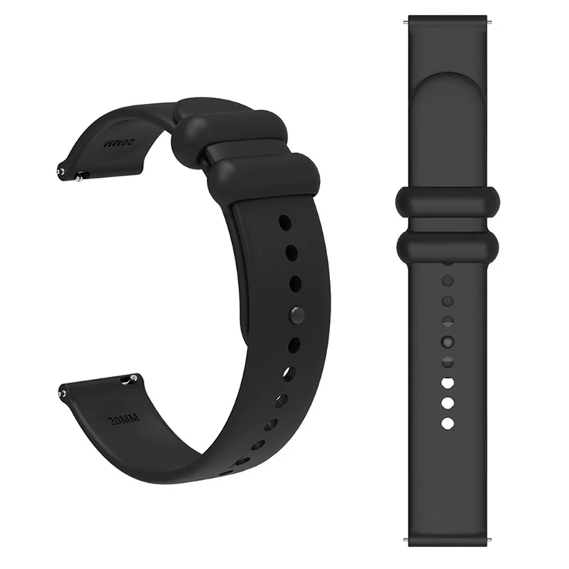 For Garmin Venu 3S / Forerunner 265S Watch Strap 18mm Silicone Replacement Watch Bands - Black
