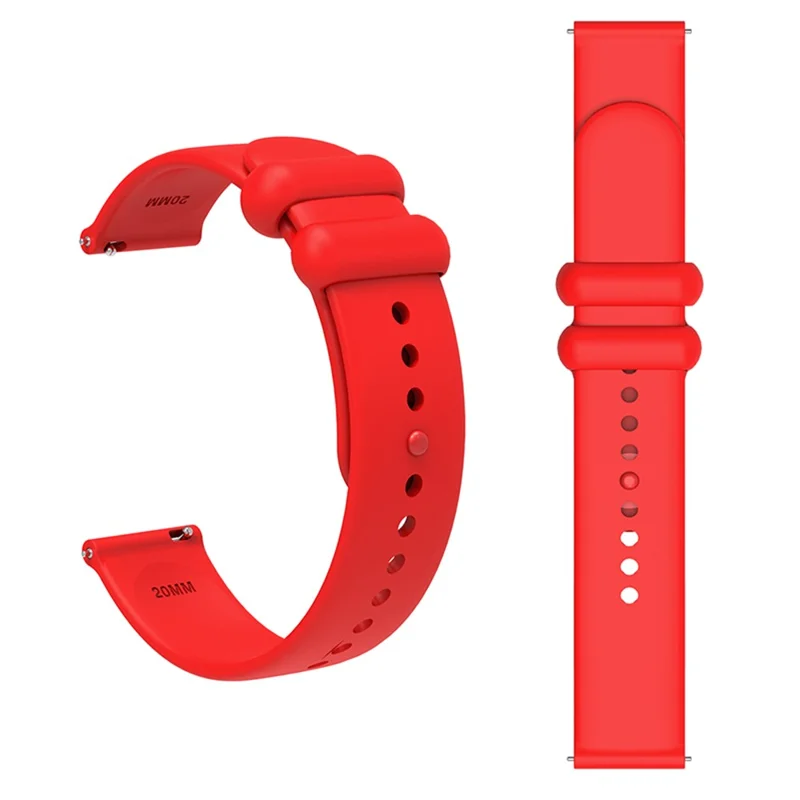 For Garmin Venu 3S / Forerunner 265S Watch Strap 18mm Silicone Replacement Watch Bands - Red