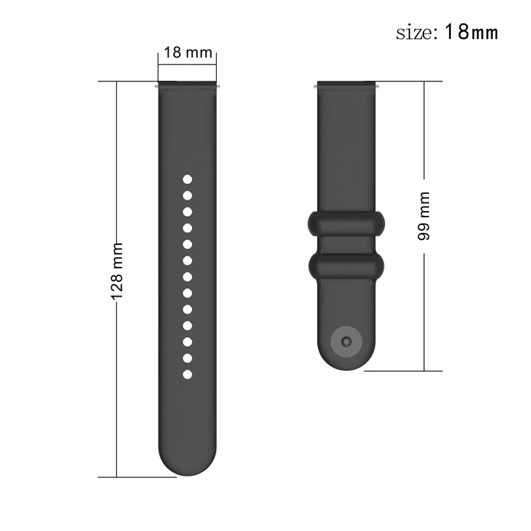 For Garmin Venu 3S / Forerunner 265S Watch Strap 18mm Silicone Replacement Watch Bands - Rock Cyan