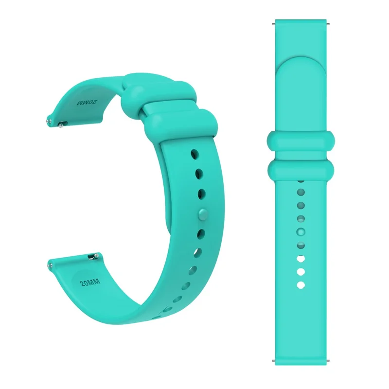 For Garmin Vivomove 3 / GarminMove 3 Silicone Strap 20mm Button Buckle Watch Band - Mint Green