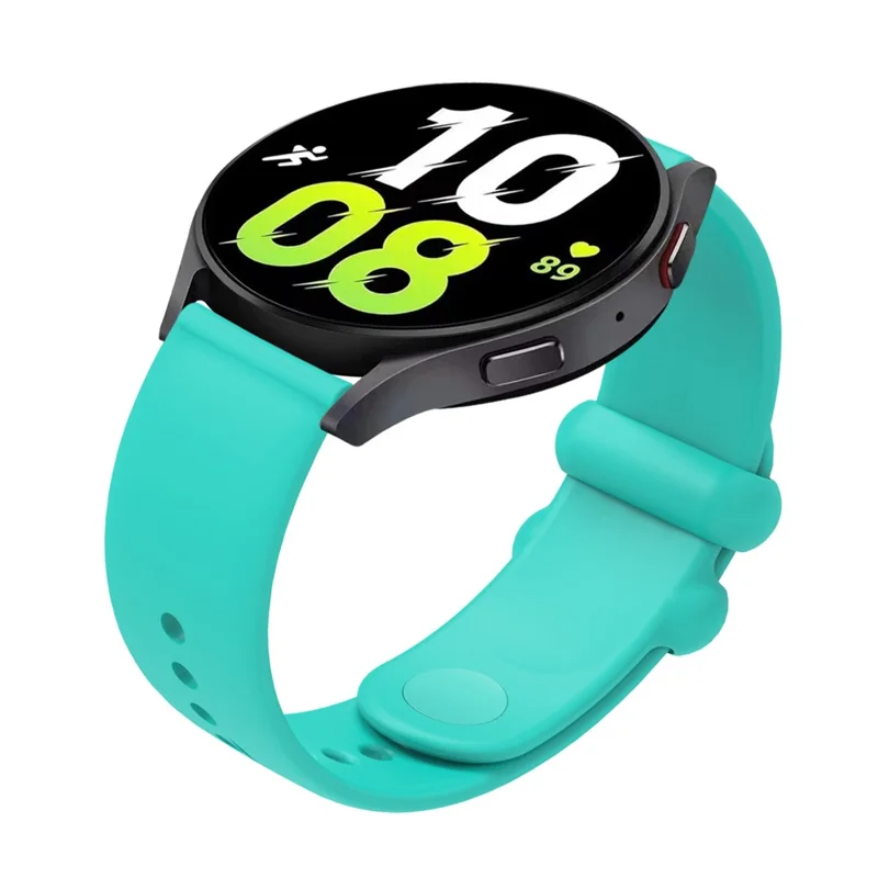 For Garmin Vivomove 3 / GarminMove 3 Silicone Strap 20mm Button Buckle Watch Band - Mint Green