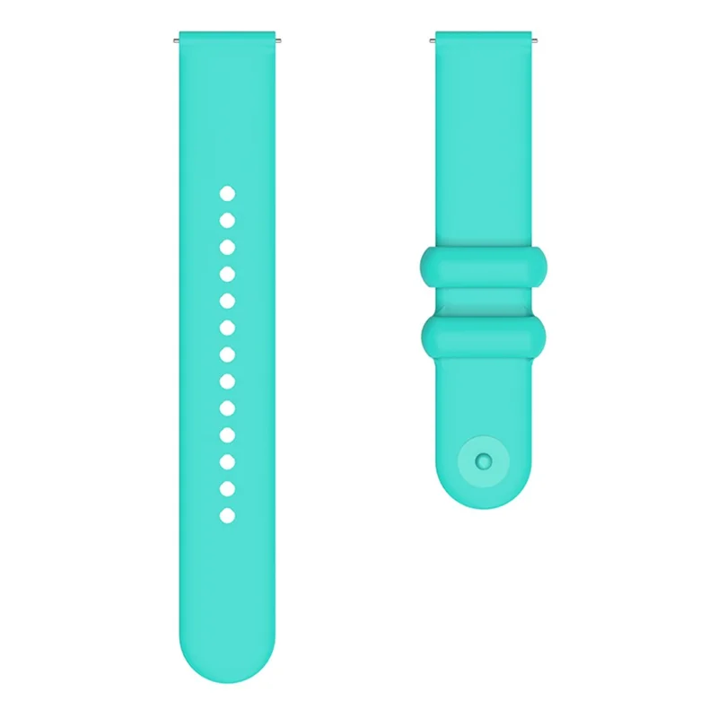 For Garmin Vivomove 3 / GarminMove 3 Silicone Strap 20mm Button Buckle Watch Band - Mint Green