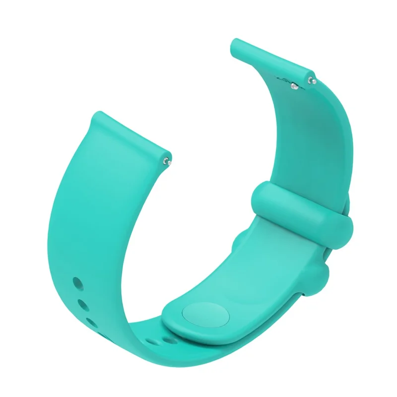 For Garmin Vivomove 3 / GarminMove 3 Silicone Strap 20mm Button Buckle Watch Band - Mint Green