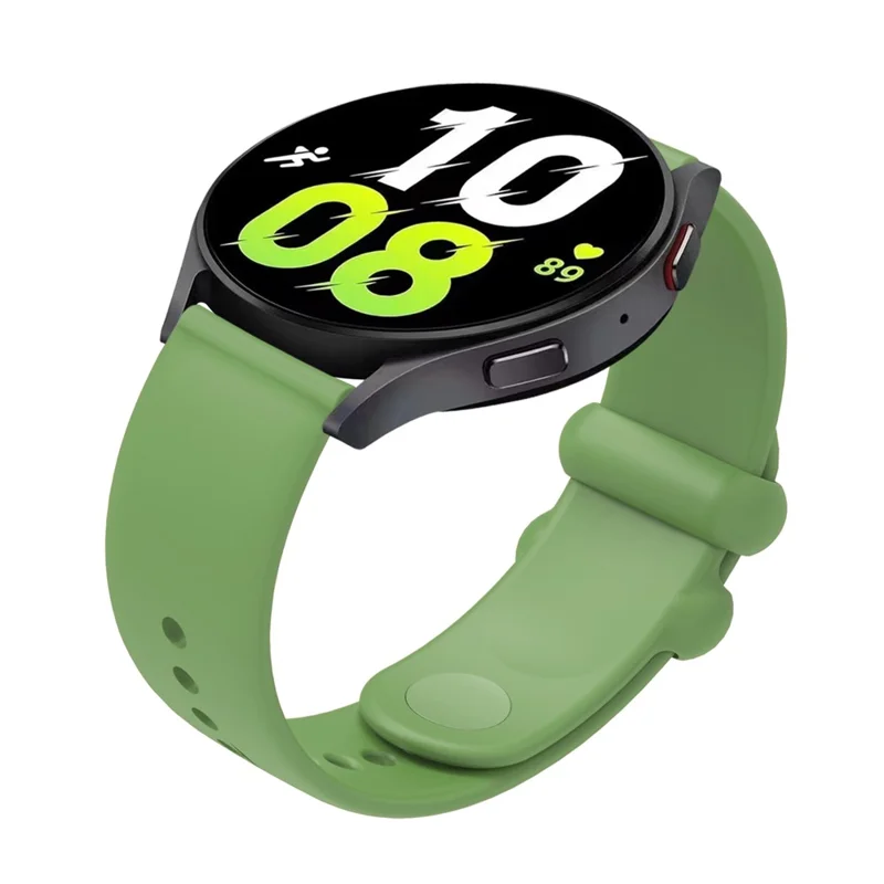 For Garmin Vivomove 3 / GarminMove 3 Silicone Strap 20mm Button Buckle Watch Band - Army Green