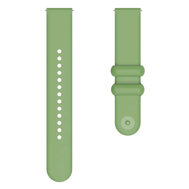 For Garmin Vivomove 3 / GarminMove 3 Silicone Strap 20mm Button Buckle Watch Band - Army Green