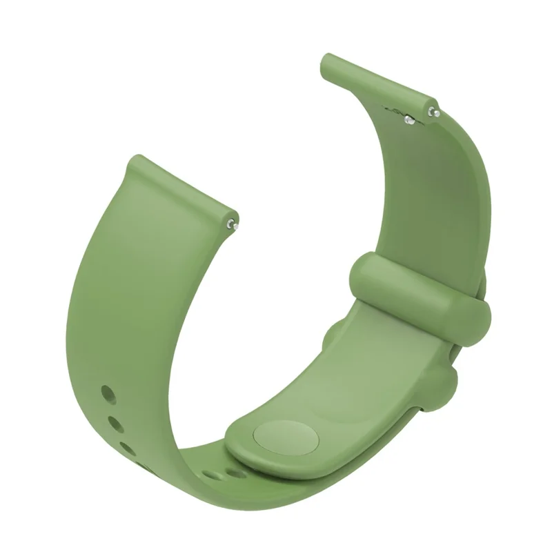 For Garmin Vivomove 3 / GarminMove 3 Silicone Strap 20mm Button Buckle Watch Band - Army Green