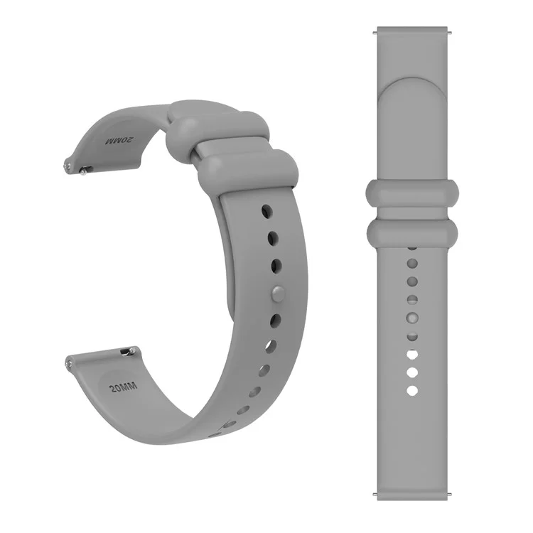 For Samsung Gear S3 / Huami Amazfit Pace Sport Band 22mm Waterproof Silicone Strap - Grey