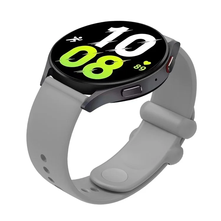 For Samsung Gear S3 / Huami Amazfit Pace Sport Band 22mm Waterproof Silicone Strap - Grey