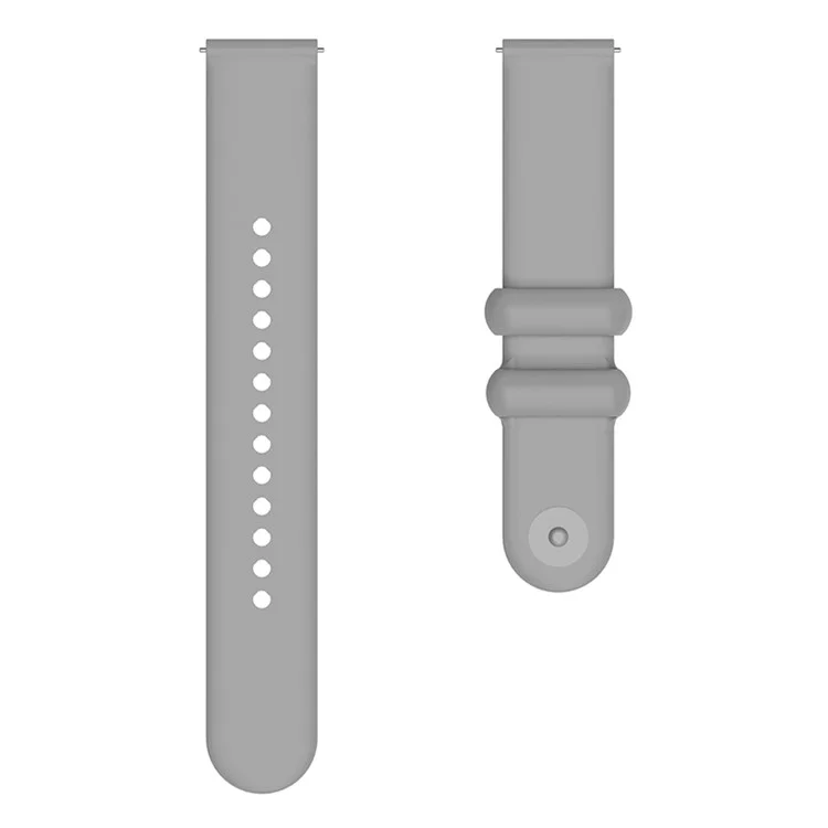 For Samsung Gear S3 / Huami Amazfit Pace Sport Band 22mm Waterproof Silicone Strap - Grey