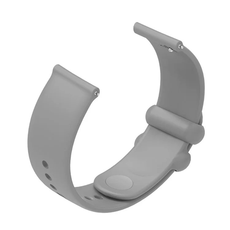 For Samsung Gear S3 / Huami Amazfit Pace Sport Band 22mm Waterproof Silicone Strap - Grey