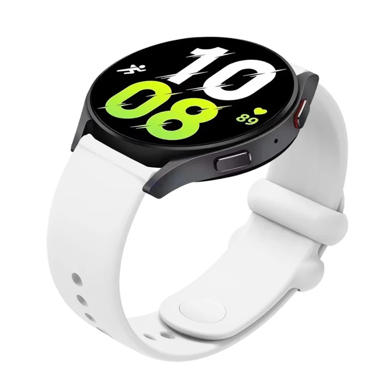 For Samsung Gear S3 / Huami Amazfit Pace Sport Band 22mm Waterproof Silicone Strap - White